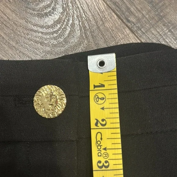 Anne Klein Trousers Dress Pants 12P Black w Gold Hardware - Picture 9 of 16